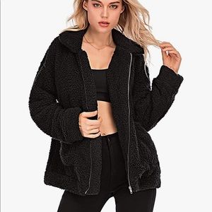 Amazon black teddy jacket